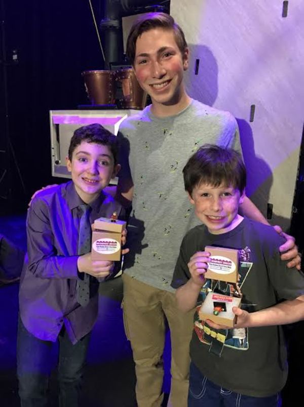 Photo Flash: Broadway Bricks Creator Visits CHARLIE AND THE CHOCOLATE FACTORY Actors Backstage with Special Legos Image