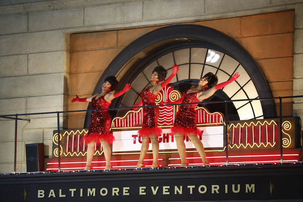 HAIRSPRAY LIVE! -- Pictured: Dynamites (l-r) Shayna Steele, Judine Somerville, Kamila Photo