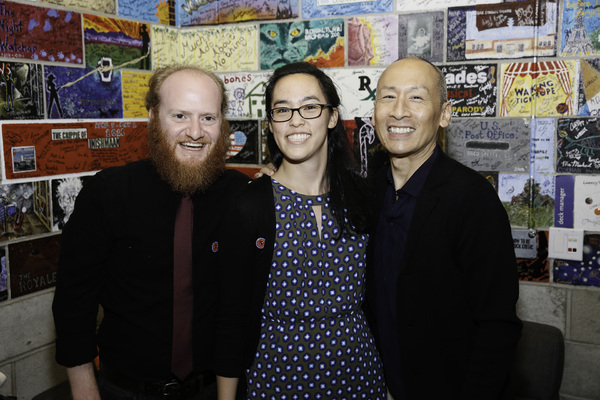 Director Joshua Kahan Brody, playwright Lauren Yee and cast member Francis Jue Photo