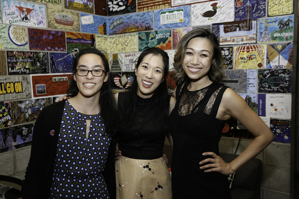 Playwright Lauren Yee and cast members Stephenie Soohyun Park and Angela Lin Photo