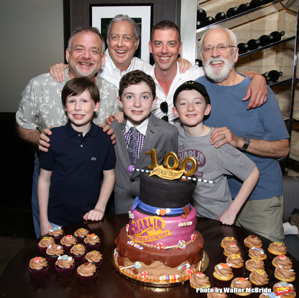 Marc Shaiman, Scott Wittman, Christian Borle, John Rubenstein Bottom row: Jake Ryan F Photo