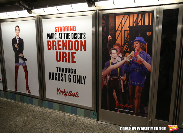 Photo Coverage: Brendon Urie Struts Underground to Unveil New KINKY BOOTS Subway Billboards! Image