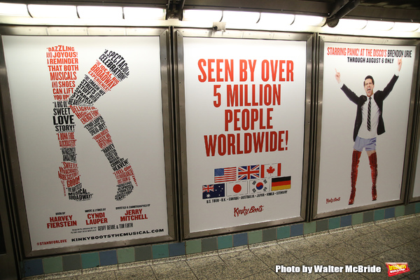Photo Coverage: Brendon Urie Struts Underground to Unveil New KINKY BOOTS Subway Billboards! Image