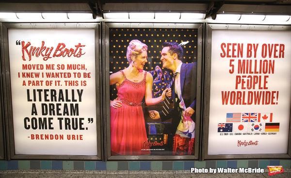 Photo Coverage: Brendon Urie Struts Underground to Unveil New KINKY BOOTS Subway Billboards! Image