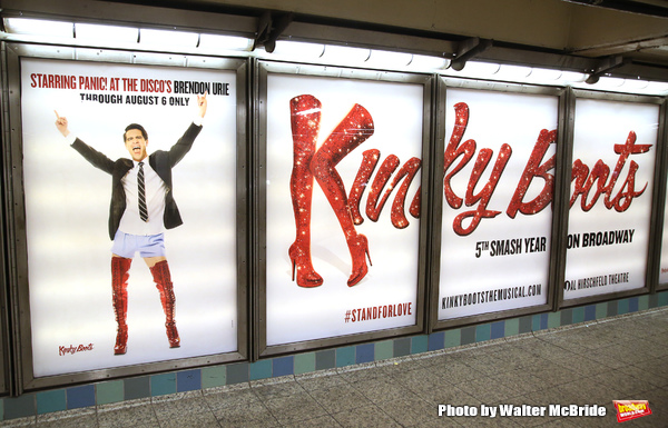 Photo Coverage: Brendon Urie Struts Underground to Unveil New KINKY BOOTS Subway Billboards! Image