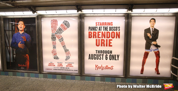 Photo Coverage: Brendon Urie Struts Underground to Unveil New KINKY BOOTS Subway Billboards! Image