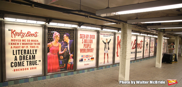 Photo Coverage: Brendon Urie Struts Underground to Unveil New KINKY BOOTS Subway Billboards! Image