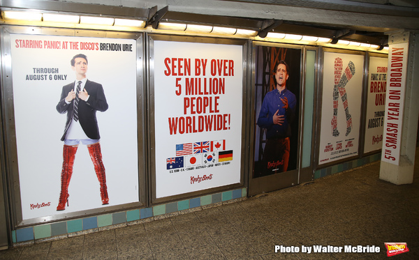 Photo Coverage: Brendon Urie Struts Underground to Unveil New KINKY BOOTS Subway Billboards! Image