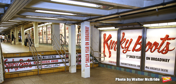 Photo Coverage: Brendon Urie Struts Underground to Unveil New KINKY BOOTS Subway Billboards! Image