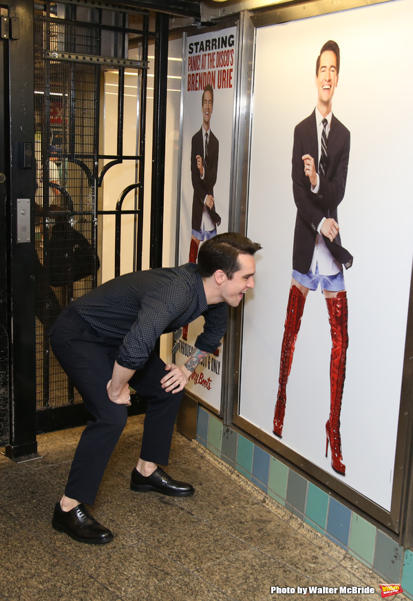 Photo Coverage: Brendon Urie Struts Underground to Unveil New KINKY BOOTS Subway Billboards! Image