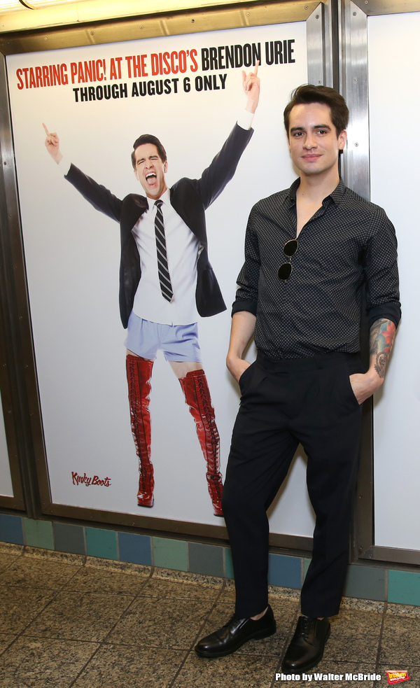 Photo Coverage: Brendon Urie Struts Underground to Unveil New KINKY BOOTS Subway Billboards! Image
