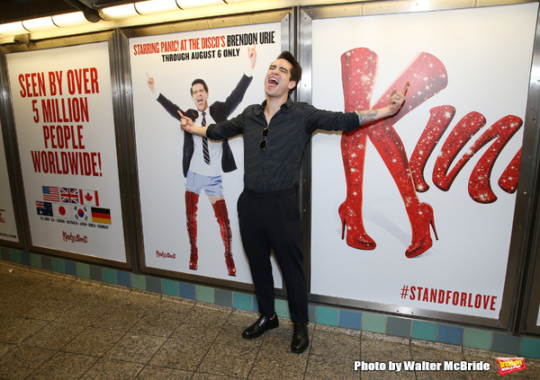 Photo Coverage: Brendon Urie Struts Underground to Unveil New KINKY BOOTS Subway Billboards! Image