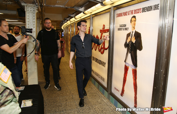 Photo Coverage: Brendon Urie Struts Underground to Unveil New KINKY BOOTS Subway Billboards! Image