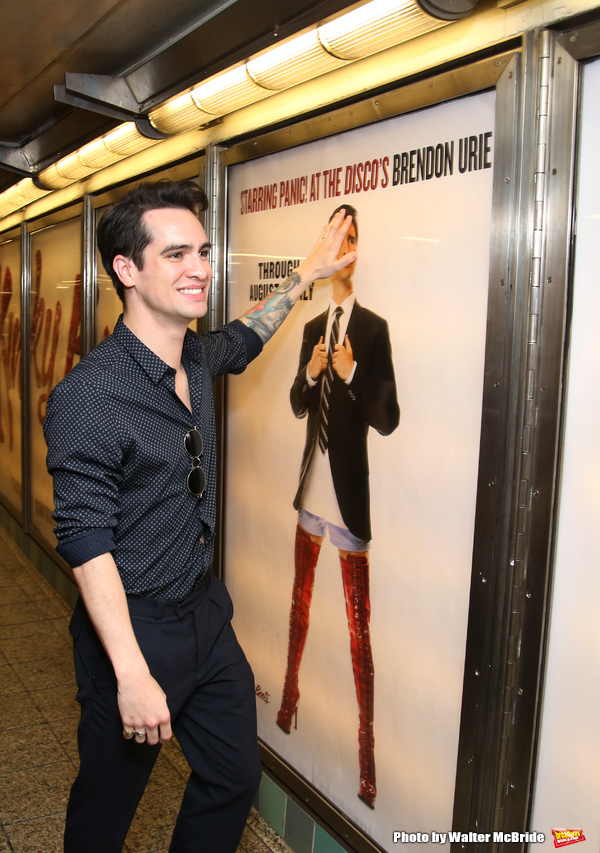 Photo Coverage: Brendon Urie Struts Underground to Unveil New KINKY BOOTS Subway Billboards! Image