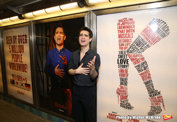 Photo Coverage: Brendon Urie Struts Underground to Unveil New KINKY BOOTS Subway Billboards! Image