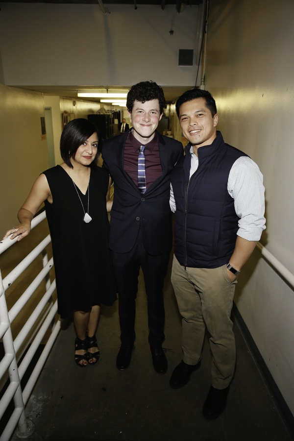 From left, cast members Maria Elena Ramirez, Adam Langdon and actor Vincent Rodriguez Photo