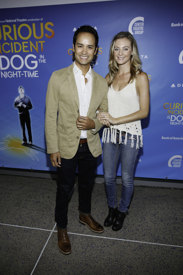 Actors Ramon De Ocampo and Lauren J. Irwin De Ocampo arrive for the opening night per Photo