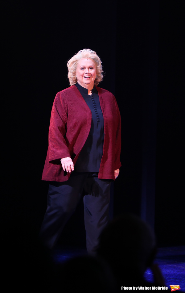 Barbara Cook taking a bow during the Broadway Opening Night Curtain Call for SONDHEIM Photo