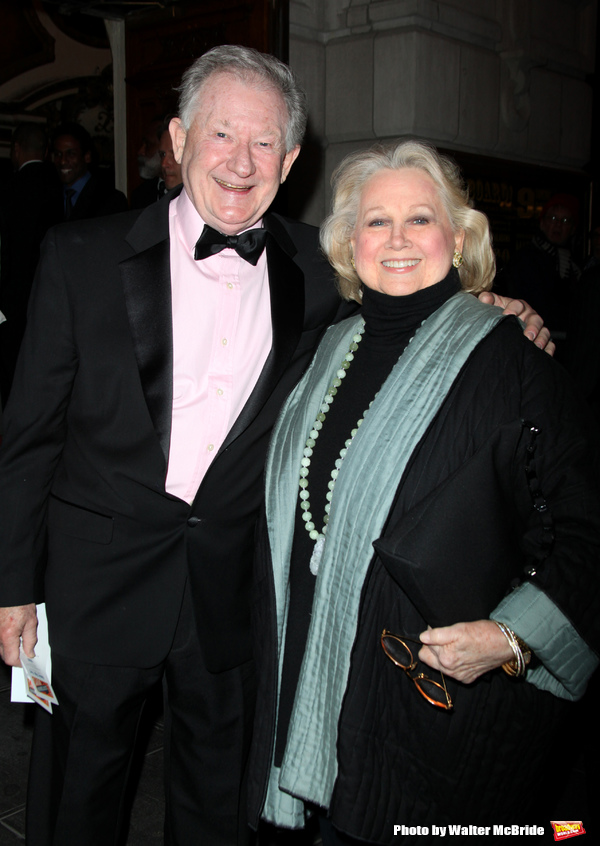 Harvey Evans & Barbara Cook arrives for  the Opening Night Performance of "The Scotts Photo