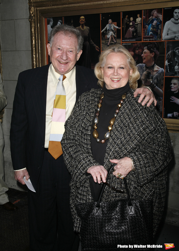 Harvey Evans & Barbara Cook arriving for the Opening Night Performance of DEUCE at th Photo