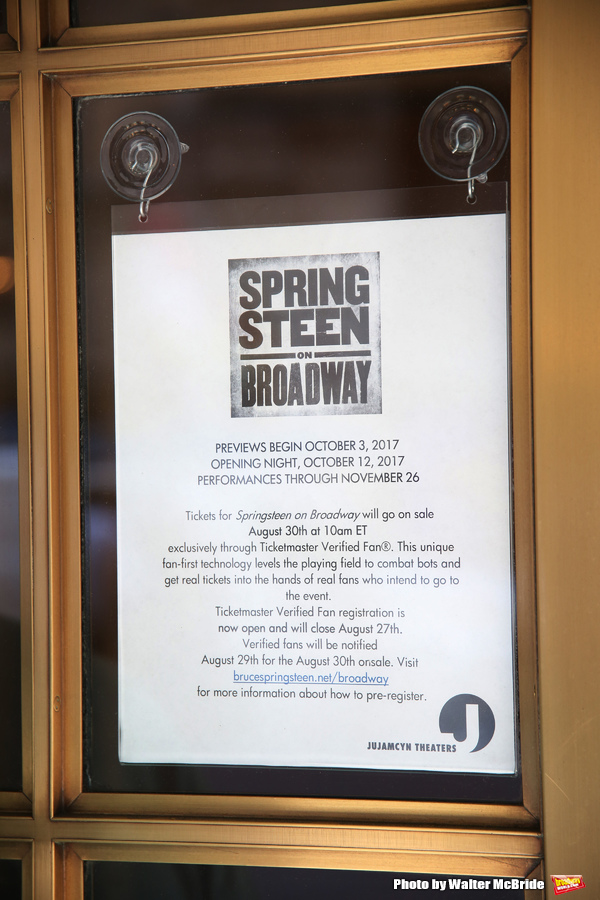 Up on the Marquee: SPRINGSTEEN ON BROADWAY Image