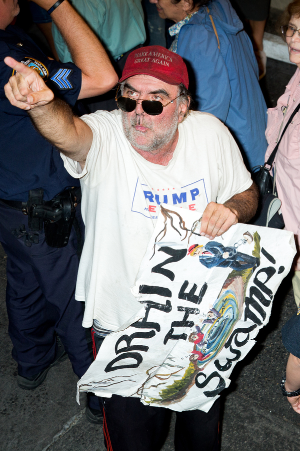 Photo Coverage: Michael Moore Leads Protest from Broadway to Trump Tower Image