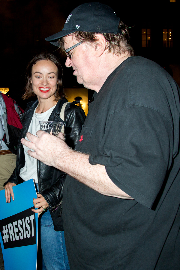 Photo Coverage: Michael Moore Leads Protest from Broadway to Trump Tower Image
