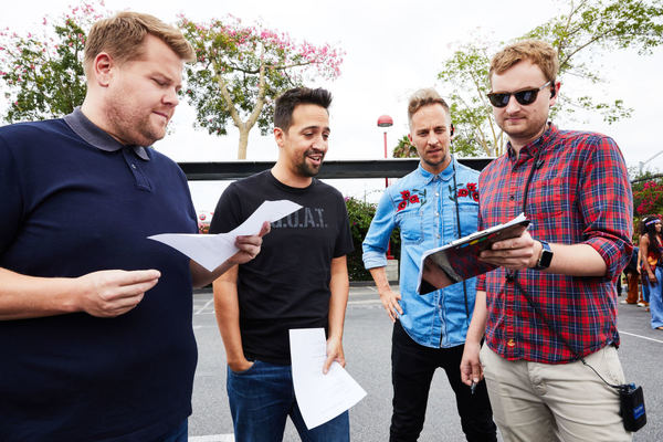 Photo Flash: Lin-Manuel Miranda & James Corden in Crosswalk the Musical HAIR Image