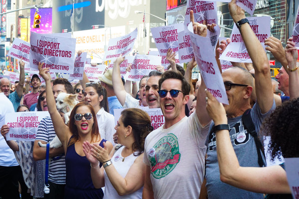 Photo Flash: Broadway Casting Directors Union Marches on Broadway Producers' Office Image