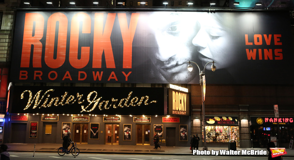 Theatre Marquee for 'Rocky Broadway' - on October 28, 2013 at The Winter Garden Theat Photo