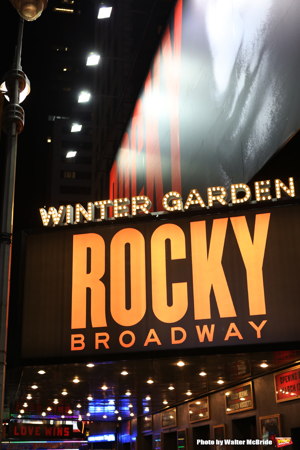 Theatre Marquee for 'Rocky Broadway' - on October 28, 2013 at The Winter Garden Theat Photo