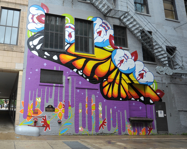 Photo Flash: First Look at Cirque du Soleil's LUZIA-Inspired Mural in Wabash Arts Corridor Image