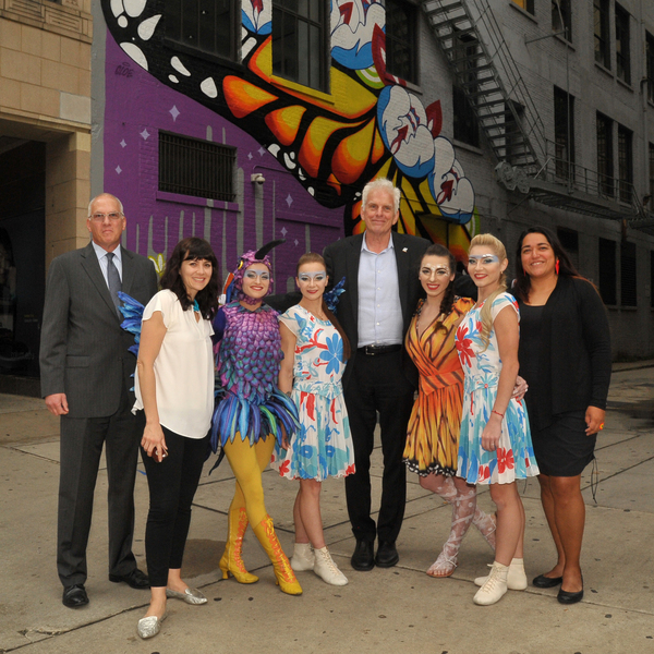 Photo Flash: First Look at Cirque du Soleil's LUZIA-Inspired Mural in Wabash Arts Corridor Image