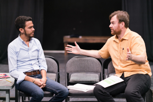 In the rehearsal room with Ten Bones Theatre Company's In a Little Room with actors L Photo