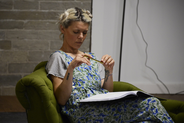 Photo Flash: In Rehearsals for FOR LOVE OR MONEY Starring Sarah-Jane Potts, Barrie Rutter and Jos Vantyler Image