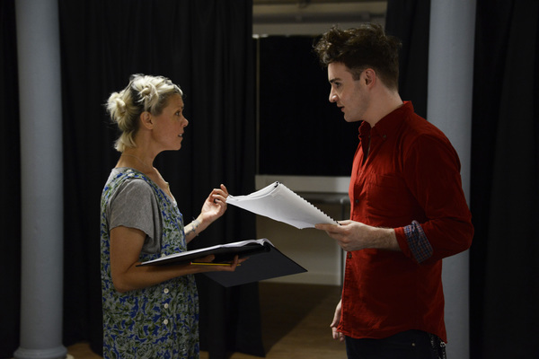 Photo Flash: In Rehearsals for FOR LOVE OR MONEY Starring Sarah-Jane Potts, Barrie Rutter and Jos Vantyler Image