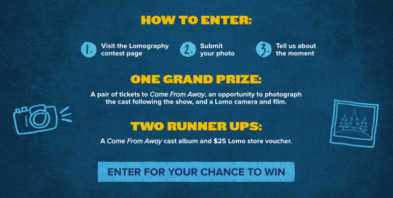 Enter to Win COME FROM AWAY Tickets Through the 'Stop the World' Photo Submission Contest! Image