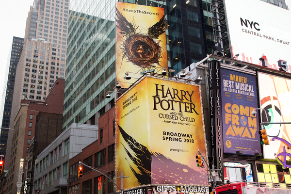 Up on the Marquee: HARRY POTTER AND THE CURSED CHILD Apparates in Times Square! Image