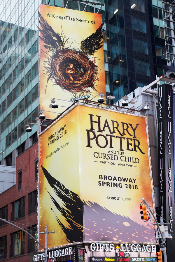 Up on the Marquee: HARRY POTTER AND THE CURSED CHILD Apparates in Times Square! Image