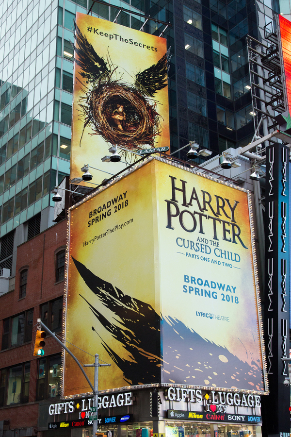 Up on the Marquee: HARRY POTTER AND THE CURSED CHILD Apparates in Times Square! Image