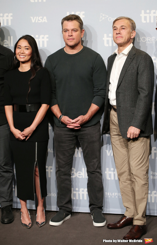 Hong Chau, Matt Damon and Christoph Waltz  Photo