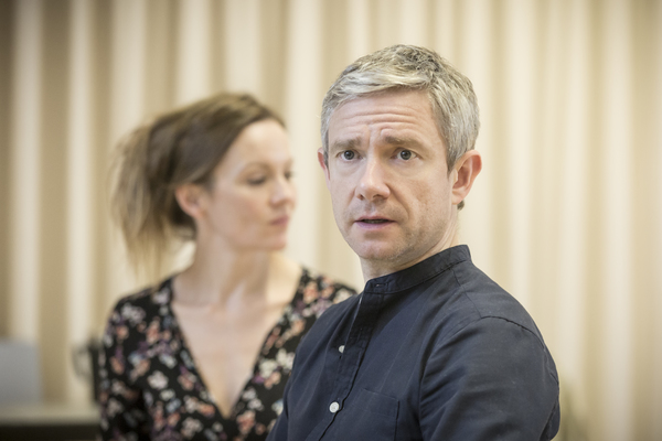 Photo Flash: In Rehearsals for LABOUR OF LOVE, Starring Martin Freeman and Tamsin Greig Image