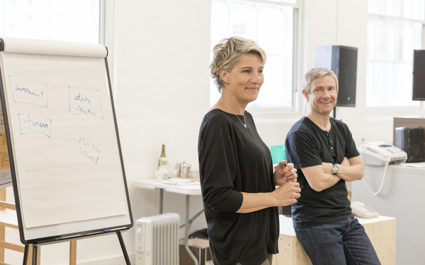 Photo Flash: In Rehearsals for LABOUR OF LOVE, Starring Martin Freeman and Tamsin Greig Image