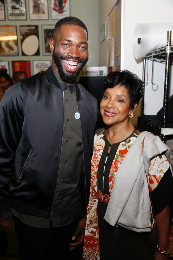 Playwright Tarell Alvin McCraney and cast member Phylicia Rashad Photo