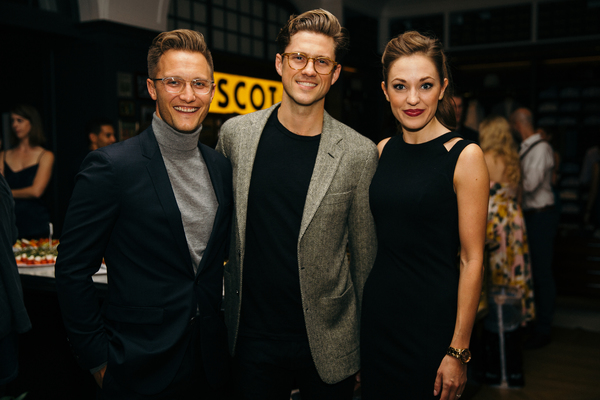 Nathan Johnson, Aaron Tveit and Laura Osnes Photo