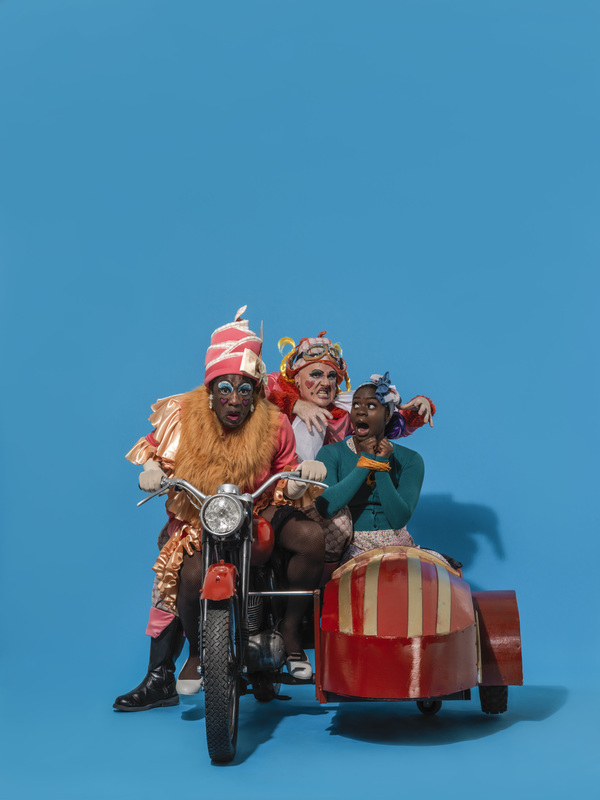 Aisha Jawando as Cinderella with Kat B and Tony Whittle as the Ugly Sisters Photo