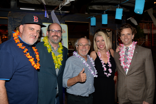 Mike O'Malley, Christopher Ashley, Jimmy Buffett, Kelly Devine (Choreographer) and Pa Photo