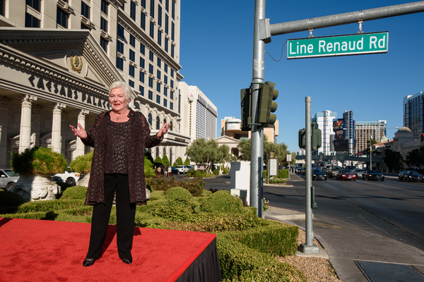 Photo Flash: Caesars Palace Las Vegas Honors French Singer & Actress Line Renaud with Street Sign 