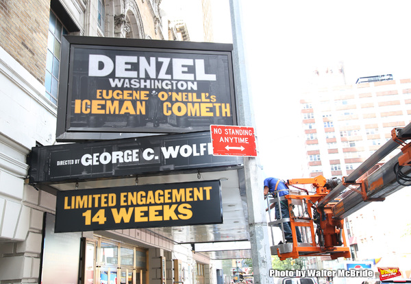 Theatre Marquee installation for Denzel Washington starring in  in 'Eugene O'Neill's  Photo