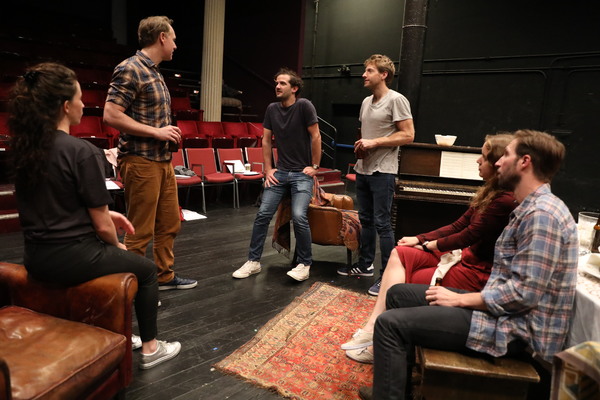 The company of ILLYRIA in rehearsal at The Public Theater Photo